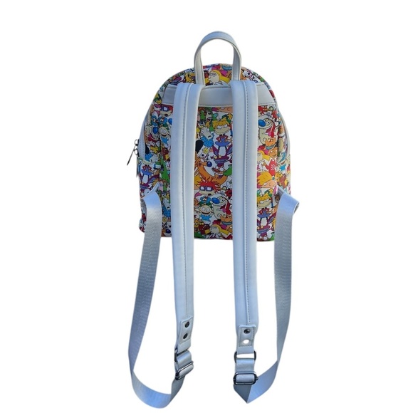 Retro Loungefly Nickelodeon Nick 90'S Rewind Gang Print allover Mini Backpack - Picture 3 of 14